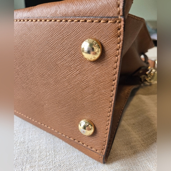 Michael Kors Hamilton Handbag Tan Brown - Picture 10 of 12